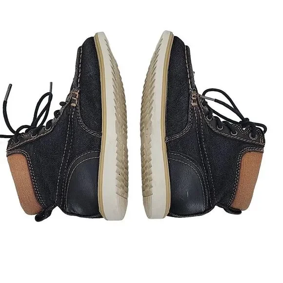 Levis 501 Boys Denim Hi Top Sneaker Size 2 Great Shape - Picture 5 of 10